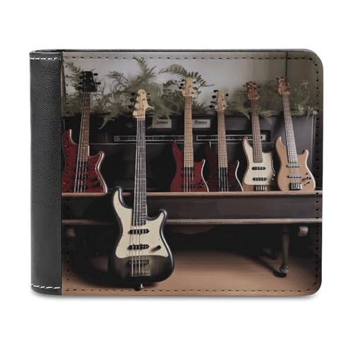 YHEGBFD Schlanke Geldbörse für Herren, Gitarren-Bass-Druck, Kartenetui, Herren-Geldbörse, Vordertasche, Brieftaschen für Herren, Stil, Einheitsgröße, modern, Stil:, Einheitsgröße, Modern YHEGBFD Schlanke Geldbörse für Herren, Gitarren-Bass-Druck, Kartenetui, Herren-Geldbörse, Vordertasche, Brieftaschen für Herren, Stil, Einheitsgröße, modern, Stil:, Einheitsgröße, Modern von YHEGBFD