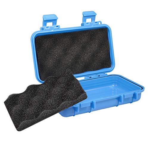 YHG Stoßfeste Box, wasserdicht, Hartschalen-Schutzhülle aus Kunststoff, Festplattenhülle für Outdoor-Überlebenskasten, luftdicht (Blau, L) von YHG