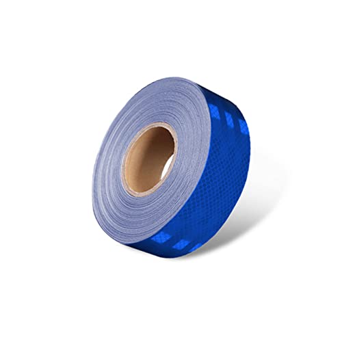 YIDAX Reflektorband Selbstklebend 5 cm x 10 M Gefahrenwarnband Absperrband Straße Transport Anlagen Sicherheitserinnerung Sicherheitsband Markierungsklebeband,Blau von YIDAX