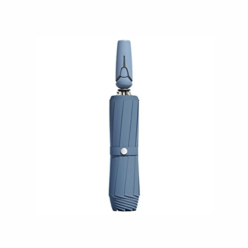 YIDAX Reise Regenschirm Groß Automatisch Öffnender und Schließender Taschenschirm Sturmfest Umgekehrter Regenschirm UV-Schutz Sonnenschirm Für Damen und Herren,Blau von YIDAX