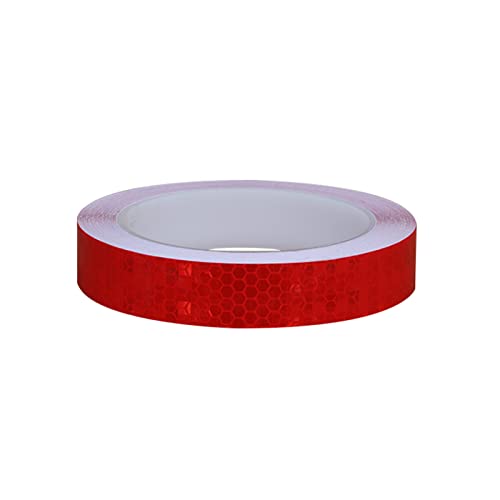 YIDAX Wasserdichtes Reflektorband Selbstklebend, 10M * 2CM Sicherheitswarnband, Hochintensiver Reflektierender Aufkleber Für Auto Motorrad Anhänger, Markierungsband Absperrband,Rot von YIDAX