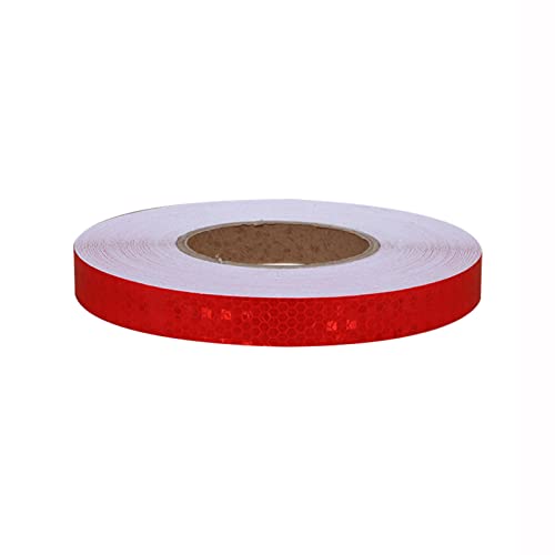 YIDAX Wasserdichtes Reflektorband Selbstklebend Sicherheitswarnband 50m x 2cm Hochintensiver Reflektierender Aufkleber Für Auto Motorrad Anhänger, Markierungsband Absperrband,Rot von YIDAX