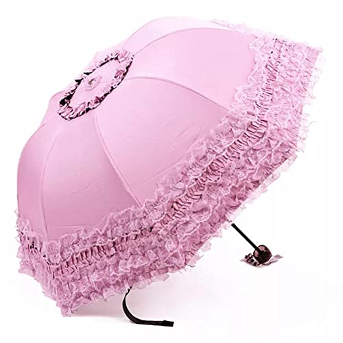 Regenschirm Regenschirme für Regen Reiseschirm Kompakter Regenschirm Regenschirm Sonnenschirm, sonniger und regnerischer Doppelzweck-Klappschirm, Spitzensonnenschirm, geeignet für Zuhause und Schule von YIHANSS