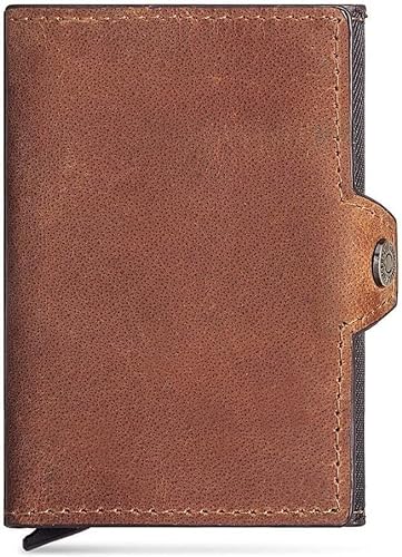 YIHANSS Brieftasche für Herren, Vintage-Leder, vertikale Geldbörse, Geldbörse, Kartenhalter (Farbe: Braun, Größe: A) von YIHANSS