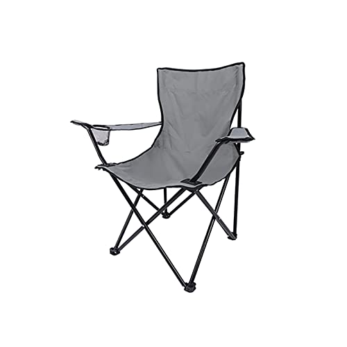 YIHANSS Klappbare Campingstühle mit Stahl, tragbarer Camping- und Sportstuhl, strapazierfähig, für Erwachsene, 150 kg, für den Außenbereich, grau von YIHANSS