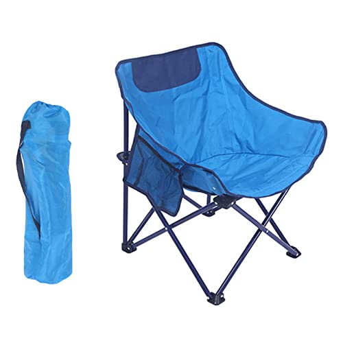 YIHANSS Klappbarer Moon Chair für den Außenbereich, Campingstuhl, tragbare Strandstühle mit Seitentaschen und Aufbewahrungstasche, kompakter Freizeitstuhl für Sport, Wandern, Angeln von YIHANSS