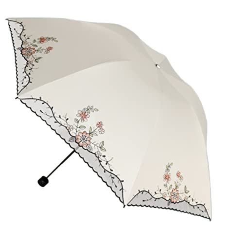 YIHANSS Reise-Regenschirm, Regenschirm, Damen-Sonnenschirm, 5-Fach Faltbarer Sonnen-/Regenschirm, leicht zu tragen, Regen für Reisen, hält Schneesturm Stand von YIHANSS