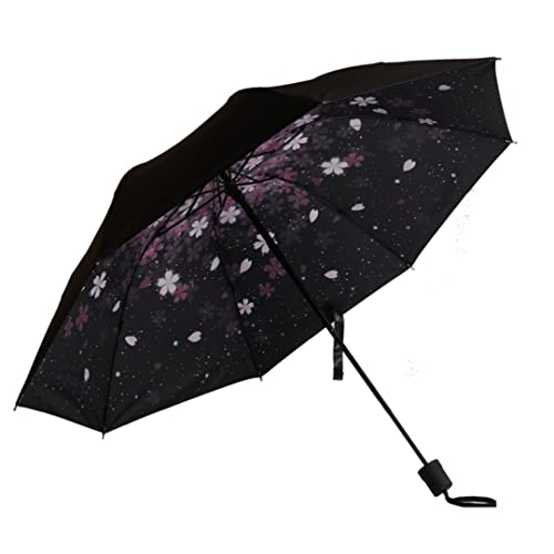 YIHANSS Reise-Regenschirm, Regenschirme für Regen, manuell, faltbar, Sonnenschirm, Sonnenschutz, Anti-Ultraviolett, faltbar, weiblich, Kleiner tragbarer Sonnenschirm, Regenschirm von YIHANSS