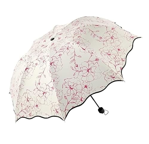 YIHANSS Taschenschirm, manuell, dreifach faltbar, faltbar, Winddicht, UV-Regenschirme, Regen, Sonnenschirm, Regenschirme, robuster Regenschirm, Winddicht von YIHANSS