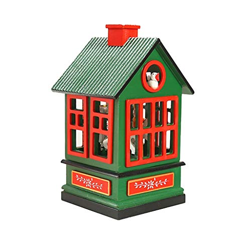 YIHANSS Weihnachts-Karussell-Spieluhr aus Holz, Hausdekoration, niedliches rotierendes kreatives Design-Werkzeug für Zuhause, Büro, Party-Dekoration von YIHANSS