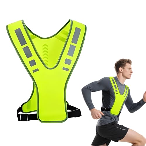 Reflektorweste,Warnweste Fahrrad,Flexibel Einstellbar Sicherheitsweste Fahrrad,Reflektierende Weste Atmungsaktiv Laufweste Reflektoren Kleidung für Joggen Wandern Radfahren,Laufweste Reflektierend von YIIWONI