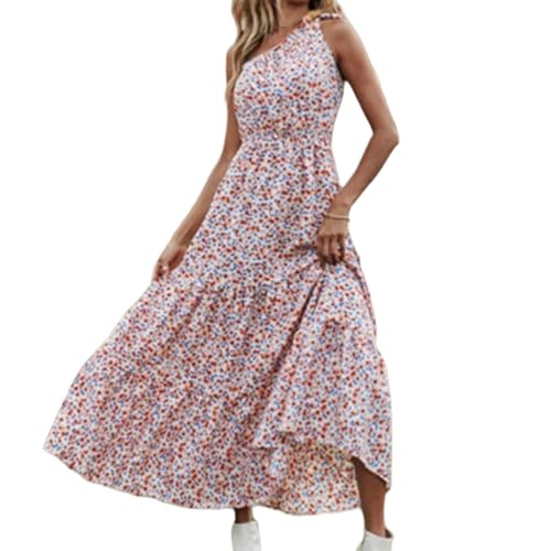 YIMAISZQ Bohemian Kleid Sommer Weibliche Posamian Kleid Große Kleid Long Srock-rosa-s von YIMAISZQ