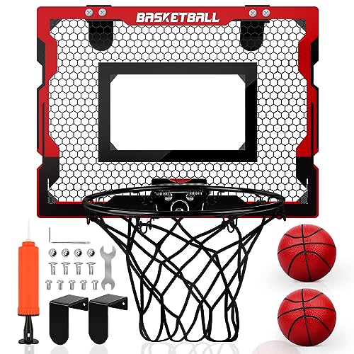 Bubble-Store Basketballkorb Basketballkorb mit Netz für die Tür  (Mini-Basketball Hoop klappbar mit Ball für Kinder), Wurfspiel für die  ganze Familie