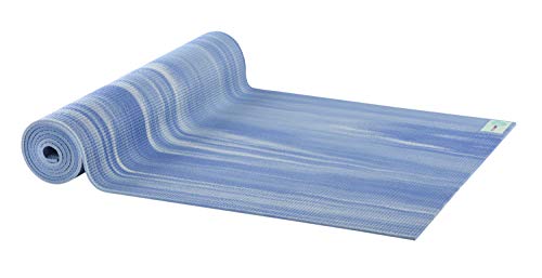 YIN-YANG DELUXE Yogamatte 6 mm - 61x183cm - Blau/Weiß von YIN-YANG