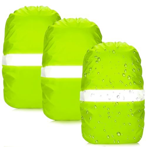 YIUWOD 3 StüCk RegenhüLle Rucksack - Schulranzen Regenschutz - Waterproof Backpack Cover - Geeignet FüR Camping-WanderrucksäCke, ReiserucksäCke Und RucksäCke von YIUWOD