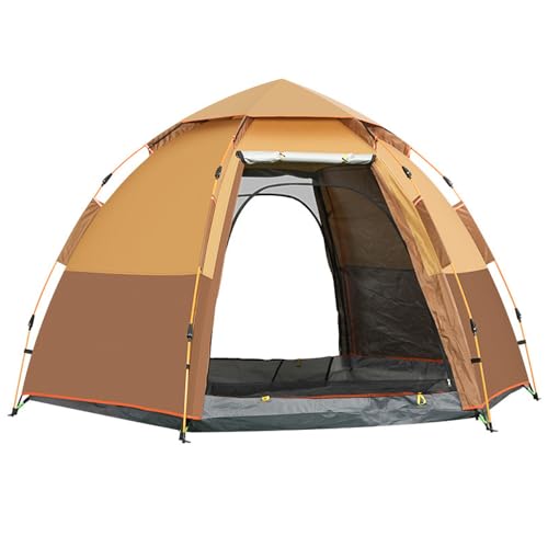YIWENG Easy Pop Up Zelt Große Familienzelte für Camping Wasserdichtes Campingzelt Automatisches Doppelschicht-Schnellöffnungszelt Atmungsaktiv und regenfest für Outdoor-Camping Wandern Rucksackreisen von YIWENG