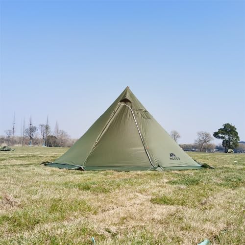 YIWENG Tipi-Warmzelt für 4–6 Personen mit Herd, Camping-Pyramide, Tipi-Zelt für Camping, Rucksackreisen, Wandern von YIWENG