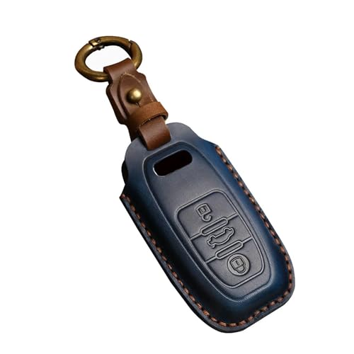 YIZMO Auto-Fernbedienung Smart Key Cover Case Shell kompatibel mit Audi A1 A3 A4 A5 A6 A7 A8 kompatibel mit Quattro Q3 Q5 Q7 2009–2015 Schlüsselanhänger von YIZMO