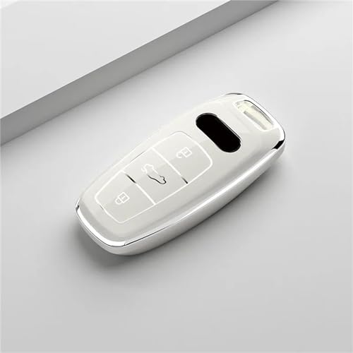 YIZMO Auto-Fernschlüssel-Schutzhülle, Schlüsselanhänger, kompatibel mit Audi A6 A7 A8 E-tron Q5 Q7 Q8 C8 D5, Schutzhalter, Auto-Keyless-Zubehör von YIZMO