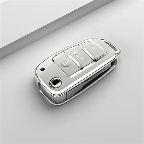 YIZMO Auto-Klappschlüsseletui-Abdeckungshalter, kompatibel mit Audi A1 A3 A6 A6L Q2 Q3 Q7 TTS R8 S6 RS3 Schlüsselschutzschale Schlüsselanhänger Autozubehör von YIZMO