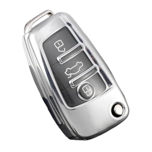 YIZMO Autoschlüssel-Abdeckung, Schlüsseletui, Schlüsselanhänger-Shell-Halter, Schlüsselanhänger-Schutz, Zubehör, kompatibel mit Audi A1, A4, A3, A6, TT, Q3, Q7, S3 von YIZMO