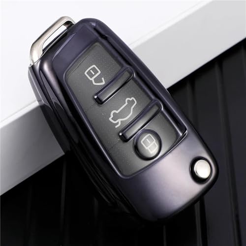 YIZMO Autoschlüssel-Abdeckung, Schlüsseletui, Schlüsselanhänger-Shell-Halter, Schlüsselanhänger-Schutz, Zubehör, kompatibel mit Audi A1, A4, A3, A6, TT, Q3, Q7, S3 von YIZMO