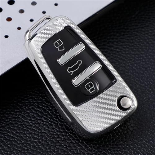 YIZMO Autoschlüsselhülle, kompatibel mit Audi A1 A3 8P A4 A5 A6 C7 A7 S3 S7 S8 R8 Q2 Q3 Q5 Q7 Q8 SQ5 TT RS3 RS6 Schlüsselanhänger von YIZMO