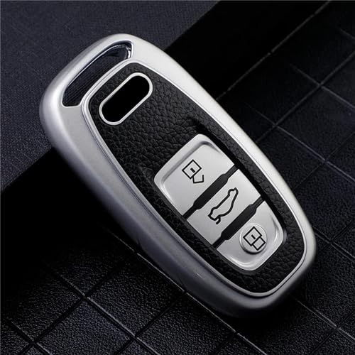 YIZMO Autoschlüsselhülle kompatibel mit Audi A4 A5 A6 A7 A8 Q8 Q5 S6 S7 S5 S4 RS6 RS7 Smart Keyless Entry Fernbedienung Schutzabdeckung von YIZMO