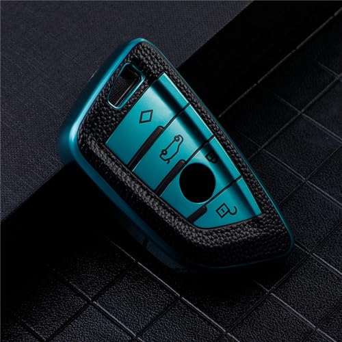 YIZMO Autoschlüsselhülle kompatibel mit BMW 216i F46 X1 X2 X3 X5 X6 GT 2 5 6 7 Series Smart Keyless Remote Control Schlüsselanhänger Schutzabdeckung von YIZMO