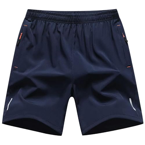 YJHLY Kurze Hosen Herren Sport Shorts Männer Bequeme Elastische Taille Kleidung Männliche Atmungsaktive Kurze Hosen-Blue-6Xl for 185Cm 110Kg von YJHLY