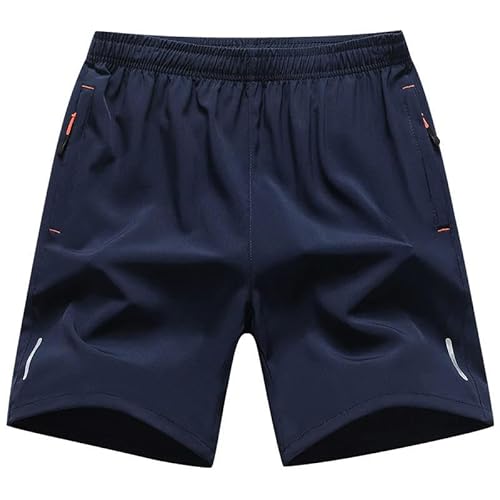 YJHLY Kurze Hosen Herren Sport Shorts Männer Bequeme Elastische Taille Kleidung Männliche Atmungsaktive Kurze Hosen-Blue-L for 170Cm 55Kg von YJHLY