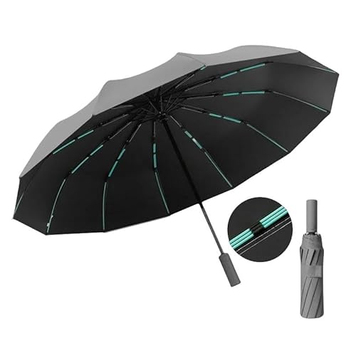YJHLY Regenschirm Windbeständiger Verstärkter Automatischer Regenschirm Für Männer, Regen Und Glanz, Doppelte Zweck, Sonnenschutz Uv -Resistente Sonnenschirm.-60Gu-HUI von YJHLY