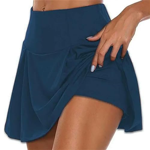 YJHLY Röcke Für Damen Casual Sport Shorts Röcke Running Shorts Frauen Sommer Atmungsaktiv-Blue-5Xl von YJHLY