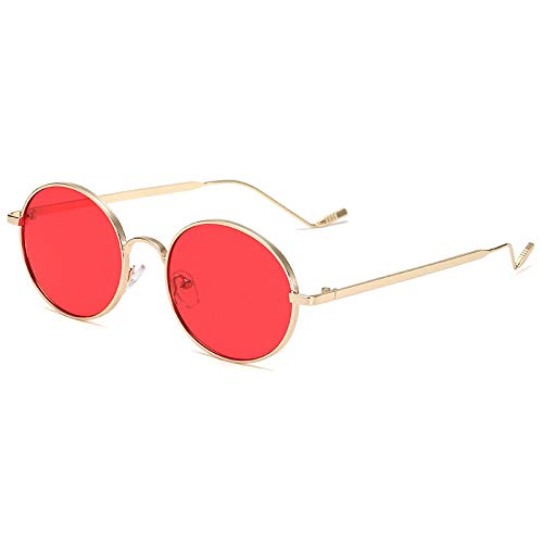 Sunglasses Modische Sonnenbrille Klassische Runde Sonnenbrille Mit Kleinem Rahmen Damen/Herren Designer Alloy Green Re von YJSUGL