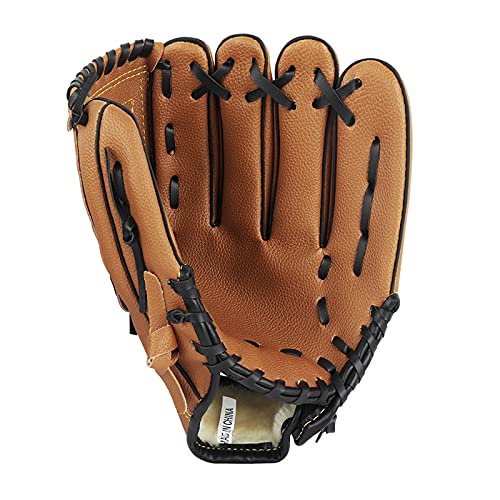 YJZQ Baseball Handschuhe Softball-Handschuh PU Leder Softballhandschuhe Sport Outdoor verdickender Krug Baseball Glove linken SportGlove für Erwachsene und Jugendliche von YJZQ