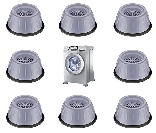 8 Stück Vibration Dämpfer Pads，Anti Vibration Waschmaschine Füße，für Waschmaschinen Trockner Möbel Kühlschrank (8 cm) von YKKJ