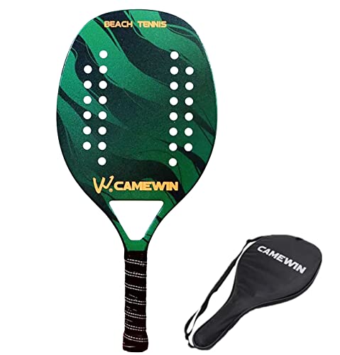 Strand-Tennisschläger, Karbonfaser-Körnung, mit EVA-Memory-Schaum-Kern, Strand-Tennisschläger mit Tasche (1 Stück) von YLKGR