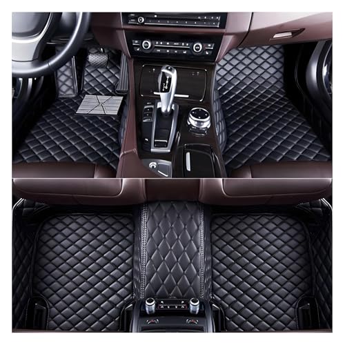 YLWDKORR Auto Fußmatten für L&and Cruiser 100 200 300 2021-2023 8 Sitze Auto Schwarze Fußmatten Vollbedeckung Teppich Nicht rutscher Schutz von YLWDKORR