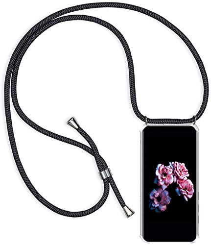 YMCASE Handykette Handyhülle für Google Pixel 6 mit Band - Handy-Kette Handy Hülle mit Kordel zum Umhängen Handyanhänger Halsband Lanyard Case-Schwarz von YMCASE