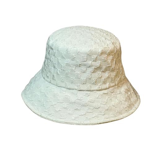YMWANJUN Fischerhut Damen Frauenhüte Und Kappen Eimer Hut Frauen Sommermädchen Eimer Hut Sonnenhut-weiß-einheitsgröße von YMWANJUN