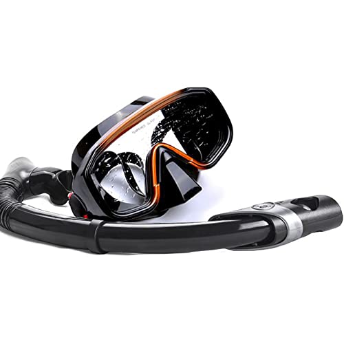 Tauchmaske Scuba Diving Vollgesichts-Unterwasserschnorchelausrüstung Dry Style Tube Set Anti-Fog-Brille Professionelle Tauchausrüstung für Erwachsene von YOFOKE