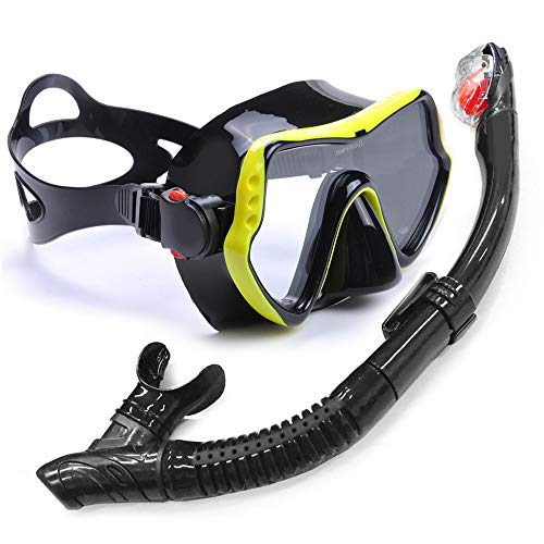 Tauchmaske und Schnorchel Antibeschlagbrille Tauchen Schwimmen Easy Breath Tube Set von YOFOKE