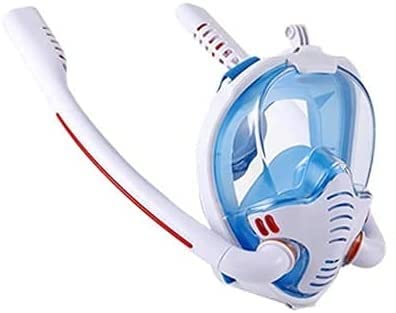 Tauchmasken Vollgesichts-Schnorchelmaske, sichere Atmung, 180°-Panorama-Tauchmaske mit Dry-Top-System, auslaufsichere Doppelschläuche, Schnorchelsets für Erwachsene von YOFOKE