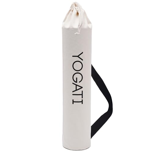 YOGATI Yogatasche aus Baumwolle mit verstellbarem Gurt. Transporttasche für Yoga- und Sportmatten. Sporttasche für Männer und Frauen. Tasche für Yogamatten. von YOGATI