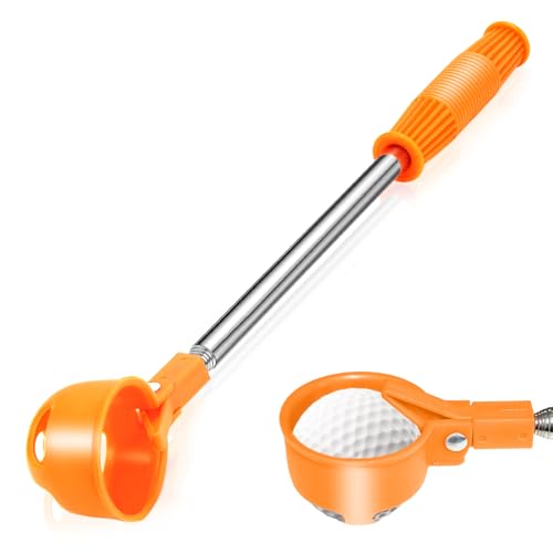 YOIYINI 1,8 m langer Golfball-Retriever, Teleskop, Edelstahl, Golfball-Retriever für Wasser, tragbares Ball-Retriever-Werkzeug, Golf als Geschenk, nicht leicht zu brechen, leicht zu fangen von YOIYINI