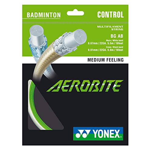YONEX Aerobite - 10m Set Grün - Badmintonsaite, Badmintonstring von YONEX