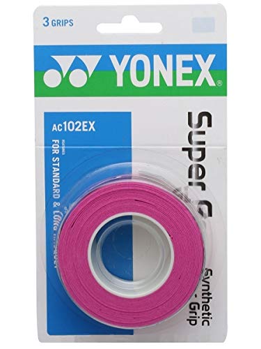 YONEX Griffband Super Grap 3 Pack – Tennis, Badminton, Squash – Wahl der Farben, rose von YONEX