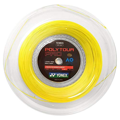 YONEX Poly Tour Pro 200M Gelb Tennis Saitenrolle 200m Monofil Gelb 1,15 von YONEX