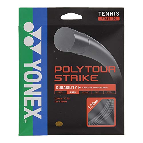 YONEX Unisex – Erwachsene Poly Tour Strike Saitenset 12m-Dunkelgrau Tennis-Saite, One Size von YONEX