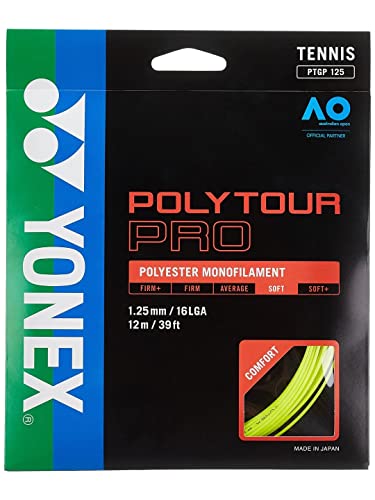 YONEX ptgp125y Poly Tour Pro 125 Schläger Saite, gelb von YONEX